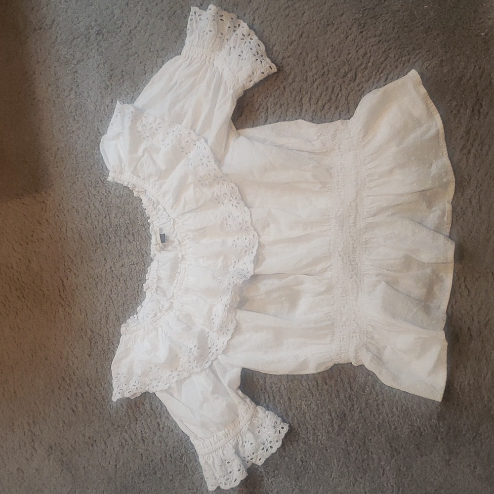 Universal Thread Off Shoulder White Top